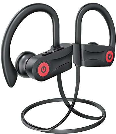 Cuffie Bluetooth, auricolari wireless da corsa con 10 ore di gioco, HD Deep Bass Stereo IPX7 impermeabili per allenamento e sport, cuffie Bluetooth 5.1 CVC 6.0 con cancellazione del rumore