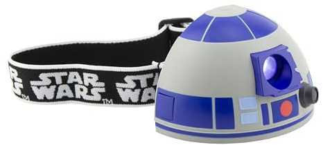 Paladone Star Wars R2-D2 Kopflampe - Offiziell lizenziert, Taschenlampe für Kinder, Stirnlampe für draußen & Leselampe, Geschenk für Star Wars-Fans, batteriebetrieben