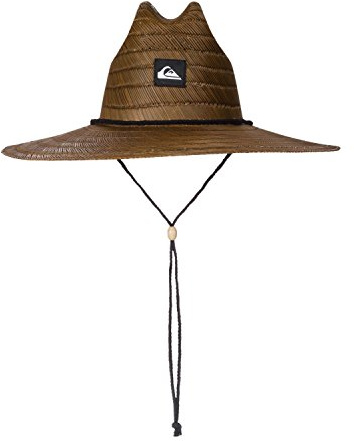 Quiksilver Men's The Tier Lifeguard Beachh Straw Hat, Dark Brown, Large
