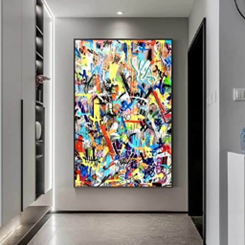 dsdsgog Graffiti Art Rock Climber Leinwandmalerei Abstrakte Poster und Drucke Moderne Wandkunst Bilder für Wohnzimmer Wohnkultur 60x90cm Rahmenlos