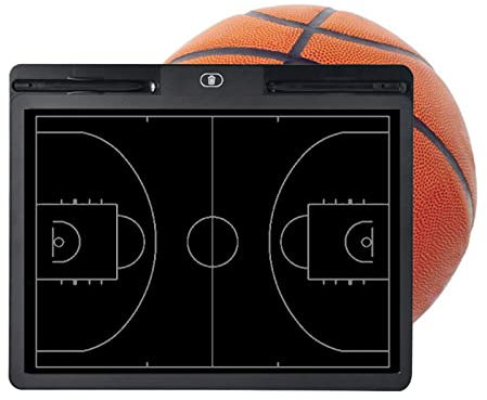 JasCherry Elektronisches Taktiktafel Basketball, LCD Coaches Taktiktafel Digital mit Aktualisiert Flexiblem Bildschirm, Basketball Coaching Board für Schiedsrichter & Trainer mit Eingabestift
