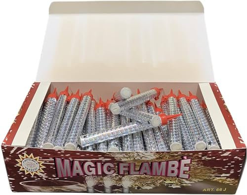 100 Candeline MAGIC FLAMBE' Fontana Torta Luminosa Party Torta 12 Cm.Durata 60 Secondi Categoria F1 (USO INTERNO ED ESTERNO) MARCA REDSTAR