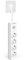 Aigostar Regleta Enchufe, Alargador Enchufe de 4 Tomas, Enchufe Multiple Regleta con Interruptor, Blanco