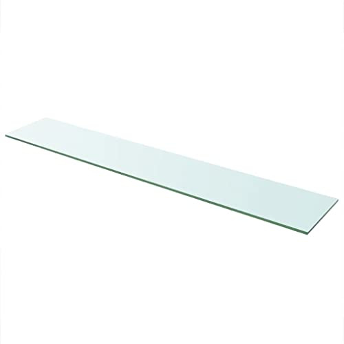 WIFESE Panneau pour Étagère Verre Trempé Transparent 110x20 cm Épaisseur 8 mm Étagère de Maison Magasin Tablette Salle de Bain Chambre à Coucher Autres Accessoires de Salon Étagère de Douche