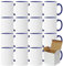 Acen Merchandise Tazze a sublimazione senza stampa AAA | Singole o in set | Tazze fotografiche per stampa a sublimazione | Tazze vuote per stampa a calore a sublimazione (12 pezzi, blu)