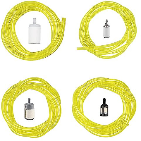 HUSWELL 4 Size Petrol Fuel Gas Line Pipe Hose Tubing Fuel Filter kit for Poulan Craftman Chainsaw String Weed Trimmer Blower Edger 2 Cycle Engine