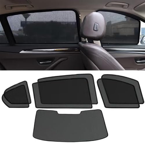 DEAVER Auto-Sonnenschutz für BMW 5 Series Touring(E61) 2004 2005 2006 2007 2008 2009 2010, Sonnenschutz für Vordere und Hintere Seitenfenster, Lüftungsgitter-Sonnenschutz,6 Side+Rear