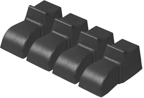 simpa 4PC Black Plastic Plant Pot Feet Risers. 2 Sets = 8 Feet.