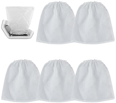 NICENEEDED 5 PCS Nail Dust Suction Collector Pouch, Reusable Non-Woven Nail Art Dust Collect Pouches, Manicure Equipment Replacement Nail Dusty Storage Bags for Nail Salon
