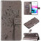 Hancda Hülle für iPhone SE 2022 / iPhone SE 2020 / iPhone 8 / iPhone 7 Schutzhülle Handyhülle Leder Hülle Klappbar Klapphülle Handytasche Dünn Cover mit Motiv Kartenfach Magnet Flip Case,Grau