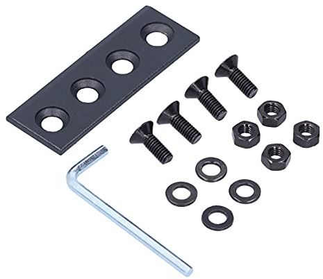 Kit de quincaillerie pour porte de grange coulissante, kit de quincaillerie pour porte de grange extérieure, kit de plaque de connecteur de porte coulissante en acier au carbone, raccords de