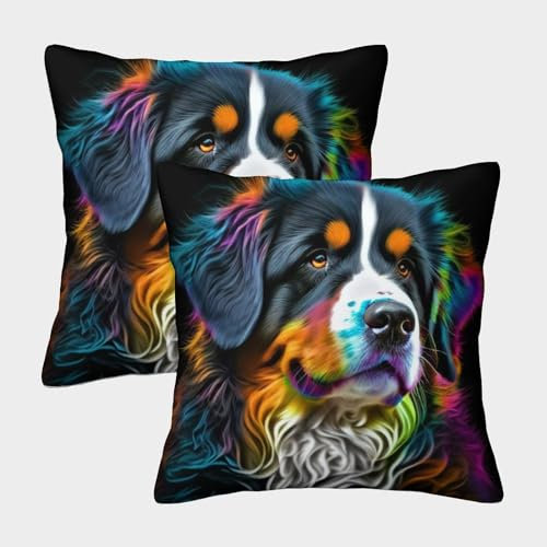 FWLYIJIAREN DyoSelf - Etsy Kopfkissen-Bezug Wurfkissenbezug Dekor Kissen Weiche Versteckter ReiBverschluss 2er-Set Für Outdoor BalkonTerrasse Patio Garten Auto Couch 45x45cm