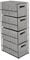 Wickerfield Seagrass Storage Unit Organizer and Cabinet with 4 Drawers for Narrow Space Storage and Collection at Home and Office Window Display (Grey)