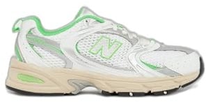 New Balance Herren 530 Sneaker, Weiß/Palmblatt, 37.5 EU