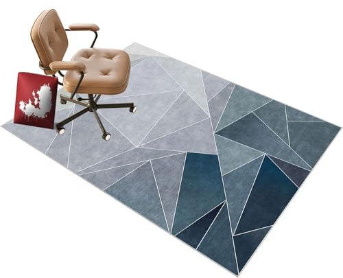 Tapis Chaise de Bureau | Rectangulaire Tapis de Chaise Gaming Antidérapant | Tapis De Chaise Polyvalent Pour La Maison | Tapis pour Fauteuil | Version Améliorée | Tapis de Chaise Bureau 80 x 100 cm