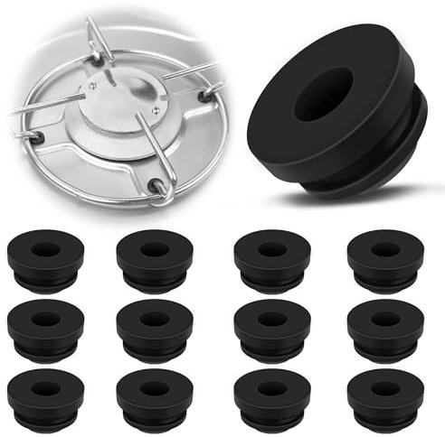 Smev e Thetford, 12 Pezzi in Gomma ruggine compatibili con Supporti per pentole con aste da 5 mm, Accessori per Piano Cottura Camper (12)