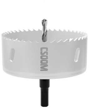 CSOOM Scie cloche 110 mm - M42 - Scie cloche bimétallique, blanche, pour outils de perçage dans le bois, le plastique, le placoplâtre et la tôle