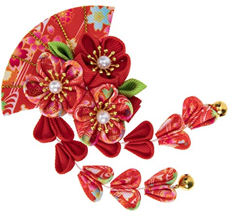 AUTSUPPL Japanese-style Haarschmuck Mit Quasten Und Fächerform Elegante Haarspange Für Mädchen Für Karneval Hochzeiten Und Geburtstagsfeiern