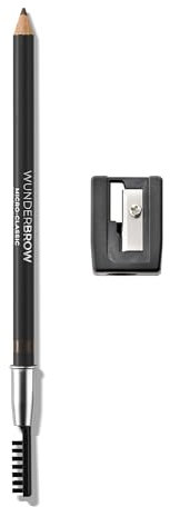 Wunderbrow Micro-Classic Easy Fill Augenbrauenstift (Brünette), 2,5 mm Präzisionsspitze, Langanhaltend, Natürliches Finish, Vegan & Tierversuchsfrei, inkl. Spoolie & Schärfer