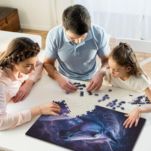 Jigsaw Puzzle Galaxy Unicorn 1000 Piece Jigsaw Puzzles Jigsaw for Children & Challenge Family 1000pcs (75x50cm)