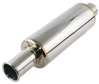 Tail Exhaust Pipe Exhaust Muffler Pipe Car Resonator 63mm Race Spoon Plate Muffler Universal Exhaust Pipe Tail Pipe