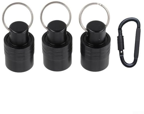 9Pcs SDS Shank Screwdriver Bits Holder Extension Bar Set, Aluminum Alloy Drill Storage Keychain with Carabiner Flat Buckle for Electric Drivers Hand-Held Tools, 40x35mm, Black