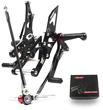 (Versione 2.0) Pedane regolabili per CBR1000RR 2004-2007/CBR600RR 2006 2003-2005 Poggiapiedi Pedane Poggiapiedi Accessori CBR 1000 RR CBR 600 RR CBR 1000RR 600RR Nero