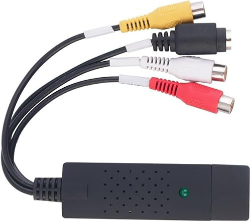 ZHHSUNY USB 2.0 Audio/Video Converter VHS V-C-R TV to Digital Converter Video Grabber Digital Converter Capture Card,avec Adaptateur pour VHS/V-C-R/TV vers DVD pour Windows