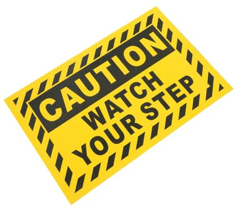 Holibanna Anti -slip -post Achtung Zeichen Vorsicht Schritt Zeichen Sicherheitsschild Für Stufen Garten-warnschild Vorsicht, Pass Auf Deinen Schritt Auf Nassbodenschild Pvc