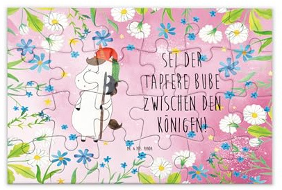 Mr. & Mrs. Panda Puzzle Einhorn Junge 24 Teile - Geschenk, Unicorn, 1500, 2000, Mittelalter, 300, 500, Einhörner, 1000, Bube