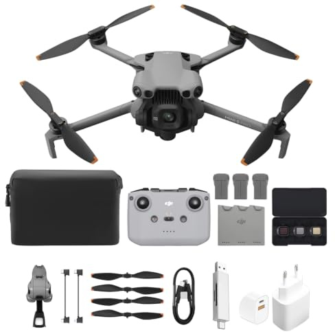 DJI Mini 5 Pro Fly More Combo mit DJI RC-N3 mit Kartenleser + Ladestecker, 4K Drohne mit Kamera, 1-Zoll CMOS, Omnidirektionaler Hinderniserkennung, ActiveTrack 360°, 225°-Gimbal-Rotation, 3 Akkus, C0