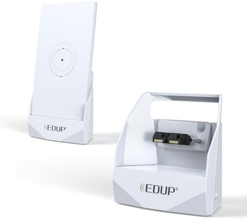 EDUP® Starlink Mini Router Mount, Gigabit Docking Station | 1 WAN + 3 LAN Ports Ethernet Hub, Wall-Mount & Adhesive Installation, High-Speed Network Expansion for Home, RV & Office