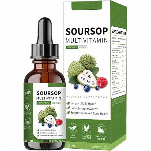 Extrait de corossol de qualité supérieure en gouttes, favorise l'énergie et la concentration, pour une santé globale améliorée,1PCS
