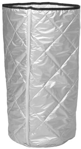 Abaodam Housse de Réservoir de Gaz 15 Kg en Tissu Oxford Argenté Rembourrage en Coton, Imperméable et Anti-uv, Protection Thermique pour Bouteille de Gaz Camping et Couleur Aléatoire