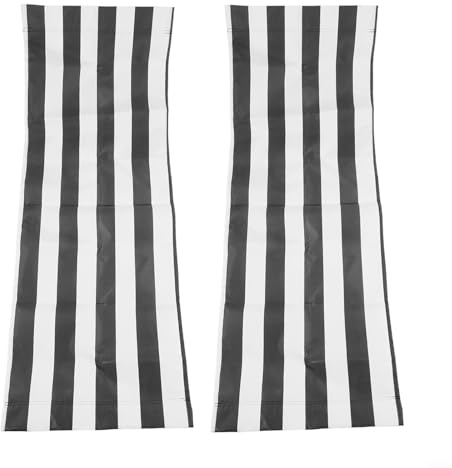 Minflora Doppelseitiger Strandkorbbezug aus Segeltuch, 120 x 45 cm, Ersatz-Sitzbezug für Outdoor-Lounge-Stühle (2 Stück)