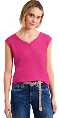 Damen Shirt mit gerundetem V-Ausschnitt