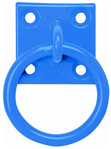Perry Equestrian 515-PP0000BL 50 mm x 50 mm no.515/PP Chain Ring on Plate-Pack of 2 prepacked, Blue