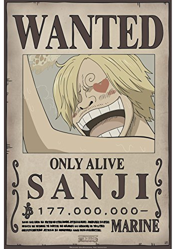 ABYSTYLE ONE Piece - Poster Wanted Sanji New (52x38)