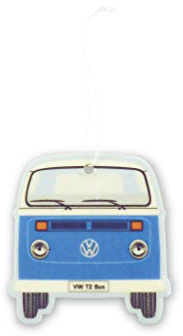 BRISA VW Collection - Volkswagen Air Freshener, Room Freshener, Deodorizer for Cars T2 Bus Campervan Motif (Bus Front/Sport Fresh/Blue)