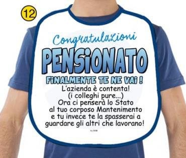 DOR import S.r.l. Bavaglione Finale Pensionato - Maxi Bavaglione Gadget Idea Regalo Scherzo