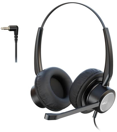 2.5mm Telephone Headset for Landline Phones with Noise Cancelling Microphone for Cisco SPA Panasonic KX-NT366 KX-TGF380M KX-TG6543 Gigaset Uniden Grandstream DECT Cordless Phones