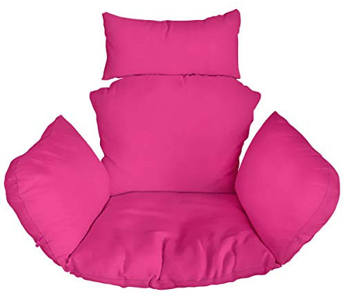 Ferocity Hängesessel Kissen, Polster, Auflage für Polyrattan/Rattan Hängeschaukel, Hängekorb, Schaukel Korb, Rückenkissen in der Farbe Pink [114]