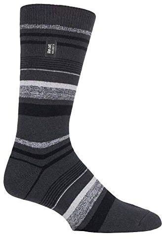 HEAT HOLDERS Ultra Lite - Mens Thin 1.0 TOG Winter Warm Lightweight Casual Thermal Dress Socks (UK, Numeric, 6, 11, Regular, Regular, Goldcrest Charcoal)