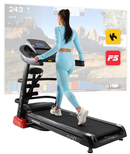 Hop-Sport elektrisches Laufband HS-4000LB mit Massagegerät, 4 PS Motor, max. Geschwindigkeit 20 km/h