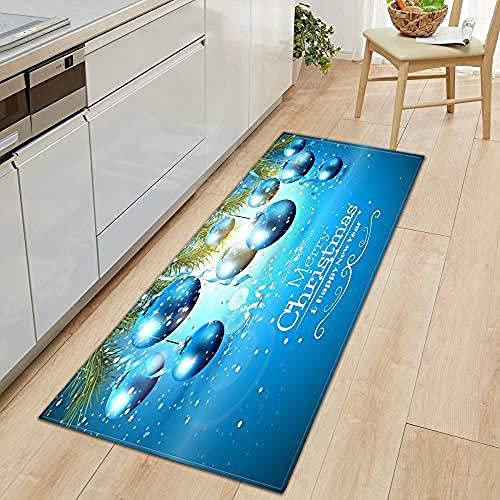 &ET Teppich Läufer,Weihnachtsteppich Weihnachtsglocke Rutschfester Läufer Waschbarer Läufer Teppich Home Weihnachtsdekoration Für Küche Schlafzimmer Wohnzimmer,50X80Cm (19,6X31,5 Zoll)
