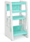 COSTWAY 2 en 1 Tour d'Apprentissage pour Tout-Petits 18-60 Mois avec 3 Hauteurs Réglables(30/40/50cm), Tour d'Observation en HDPE avec Repose-pieds Antidérapants, 47x47x90cm