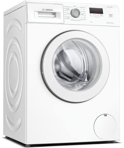 Bosch WAJ20067II Serie 2, Lavatrice a carica frontale, capacità 7 kg, 1000 rpm, Hygiene Plus: Lavaggio igienico anche a 40 °C﻿﻿, SpeedPerfect, Bianco, 60 cm
