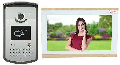 Kit campanello per videocitofono, sistema di videocitofono impermeabile da 10 pollici 100-240 V con visione notturna a infrarossi e rilevamento del movimento per l'app Tuya Smart(#1)