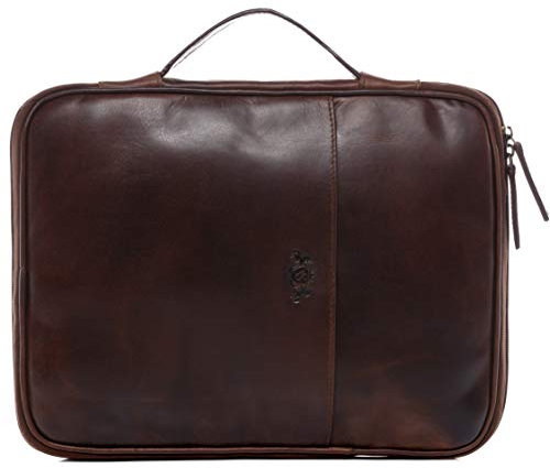 SID & VAIN® Custodia sleeve vera pelle vintage JOSEY 15 Borsa per porta pc e tablet portadocumenti PC computer portatile uomo donna