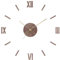 PRIM Veneer DIY Wanduhr Holz, Made in EU, Wood Wand-Deko ∅ von 600 bis 1000 mm, 3D Holz-Ziffern, Holz Wanduhr Groß XXL, Wanduhr Küche, Schlafzimmer (Dunkles Holz/Remus)